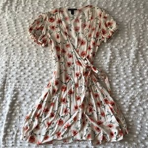 Floral mini wrap dress
